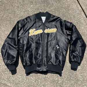 Kennesaw state Black Bomber Jacket with Gold Embroidery